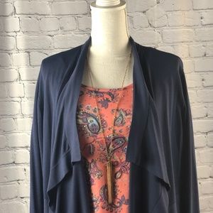Anne Klein Drape Front Cardigan Size Large